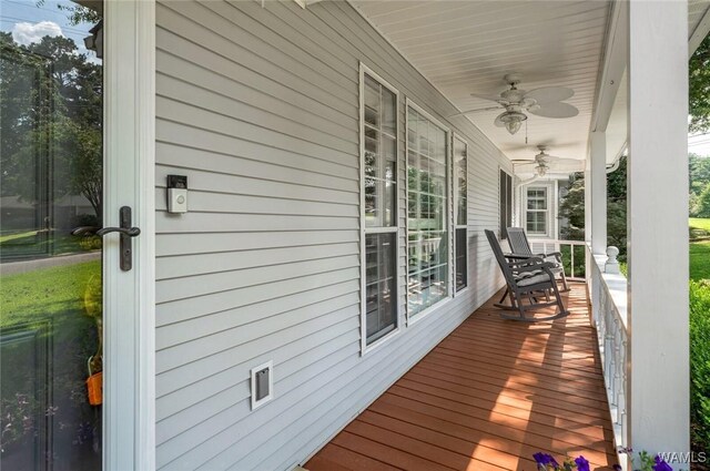 1428 Plymouth Ln, Tuscaloosa, AL 35406 - porch with ceiling fan