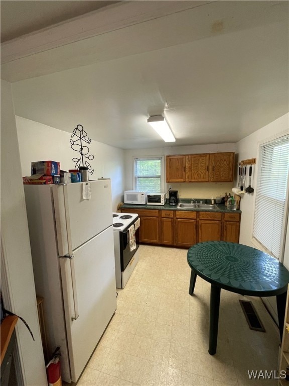 kitchen with white appliances