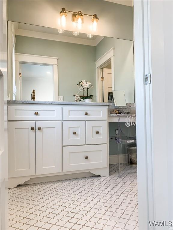 bathroom featuring vanity