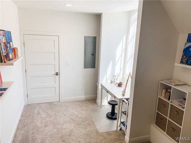 bathroom featuring electric panel