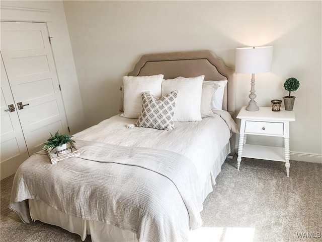 view of carpeted bedroom