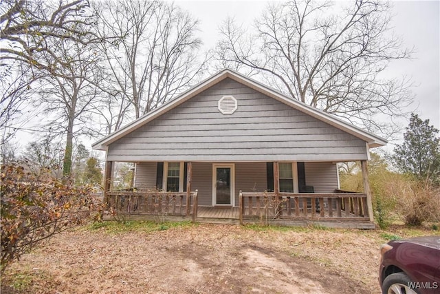 bungalow-style home with a porch