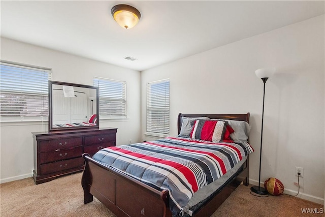 view of carpeted bedroom