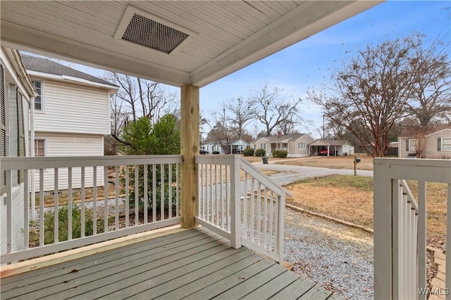 deck featuring covered porch