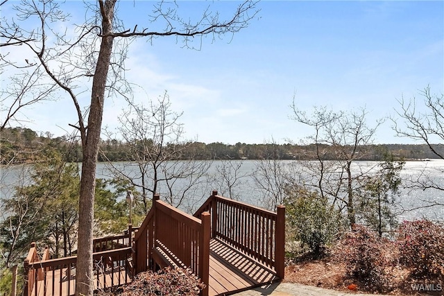 10416 Harbourtowne Dr, Northport, AL 35475 - wooden deck featuring a water view