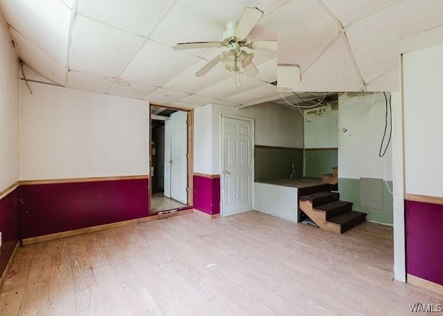 120 John Watkins Ln, Dora, AL 35062 - basement with baseboards, wood finished floors, ceiling fan, and stairs