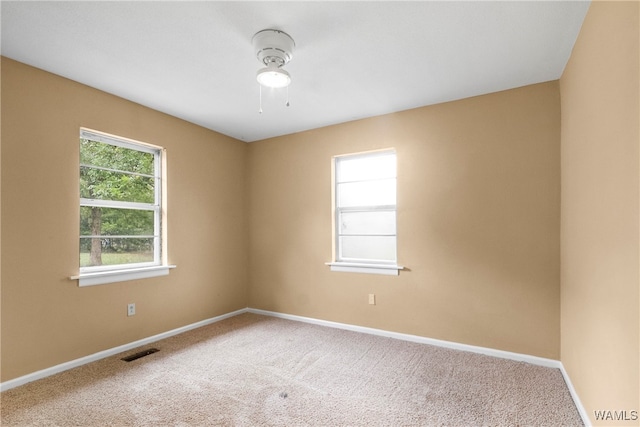 view of carpeted empty room