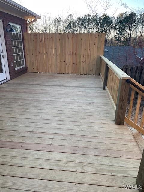 view of wooden terrace