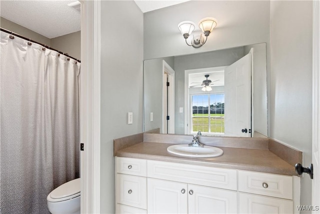 full bath with vanity and toilet