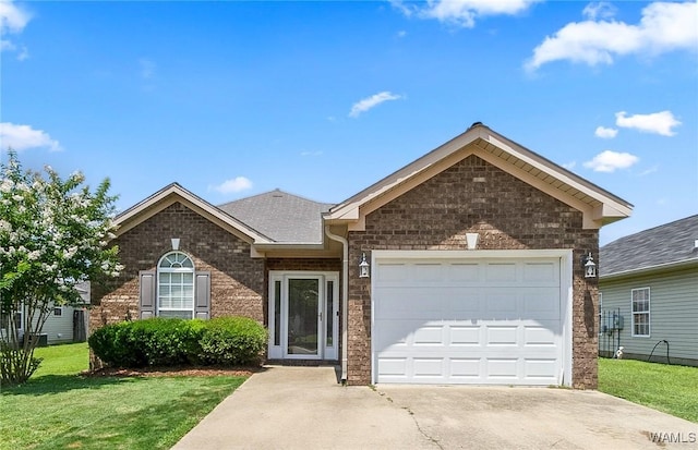 4458 19th St, Northport, AL 35476 - single story home with driveway, a front lawn, brick siding, and an attached garage