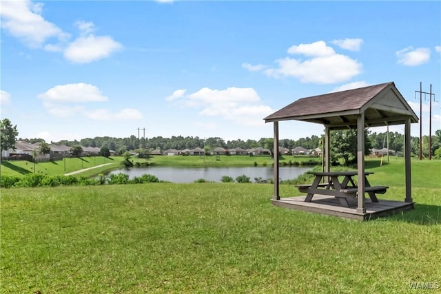 4458 19th St, Northport, AL 35476 - view of property's community with a water view, a gazebo, and a lawn