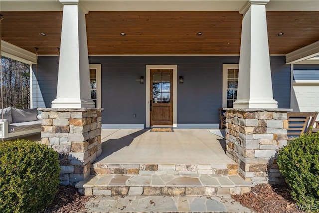 view of doorway to property