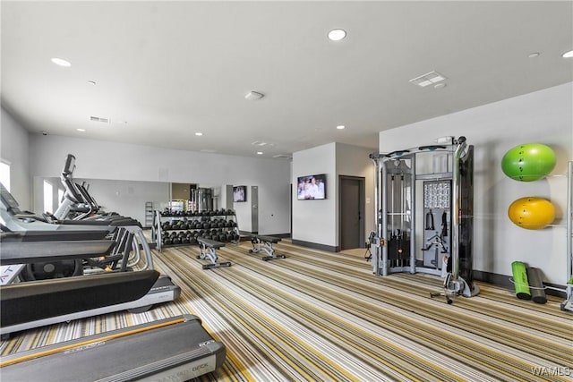 680 6th Ave NE Unit 3310, Tuscaloosa, AL 35404 - exercise room with carpet, recessed lighting, and baseboards