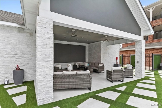 680 6th Ave NE Unit 3310, Tuscaloosa, AL 35404 - view of patio featuring an outdoor living space and a ceiling fan