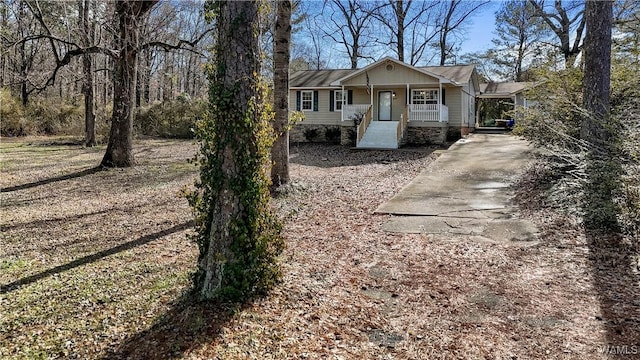 view of front of home