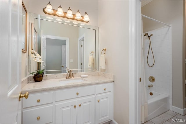 4032 Carousel Cir, Tuscaloosa, AL 35406 - full bathroom featuring vanity, bathtub / shower combination, and tile patterned flooring