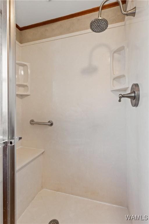 bathroom with a shower