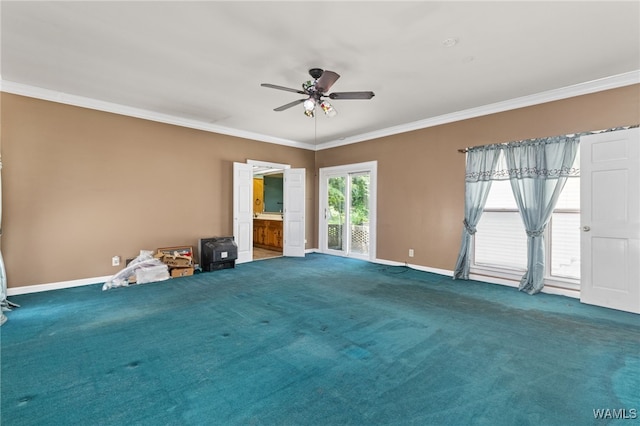 4184 Graves Gap Rd, Hayden, AL 35079 - unfurnished room featuring ceiling fan, ornamental molding, and carpet