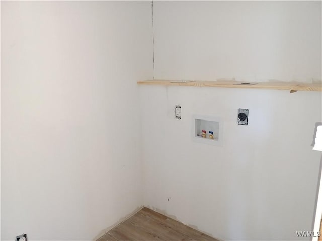 2205 18th Ave, Northport, AL 35476 - laundry area with electric dryer hookup, washer hookup, and light wood-style flooring