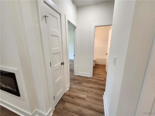 195 Lecroy Cir, Brent, AL 35034 - hallway with wood finished floors and baseboards