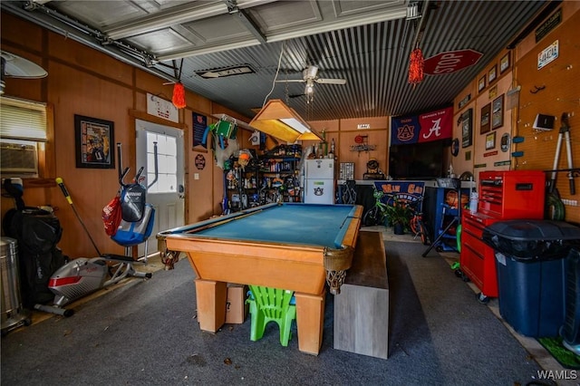 game room featuring billiards