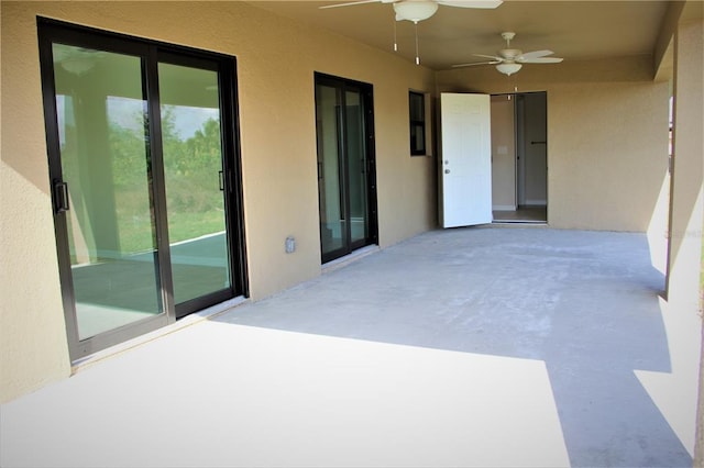 view of patio / terrace with ceiling fan