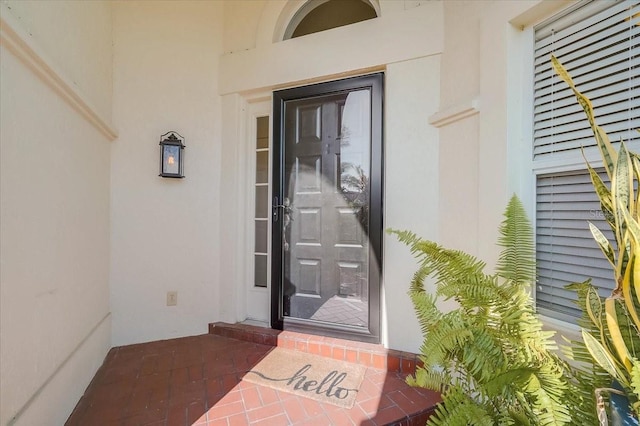 view of doorway to property