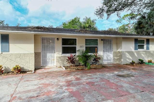 view of ranch-style home