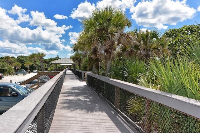 view of community featuring a gazebo