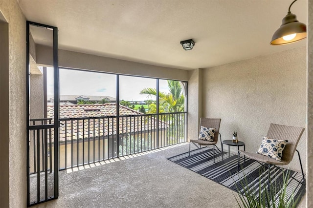 view of sunroom