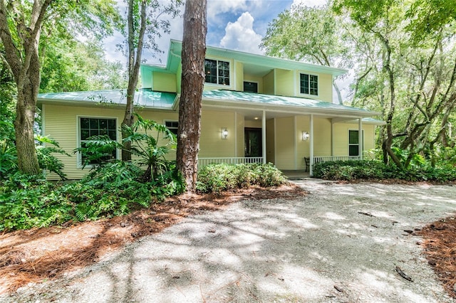 view of front of home with a porch