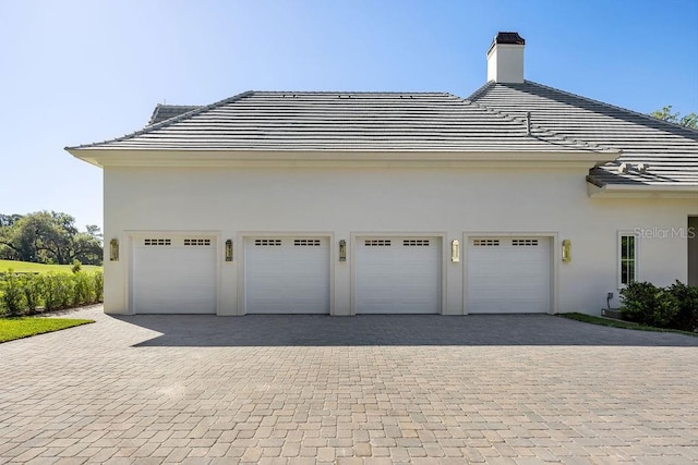 view of home's exterior with a garage