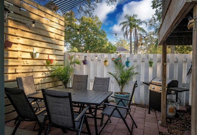 view of patio / terrace with area for grilling