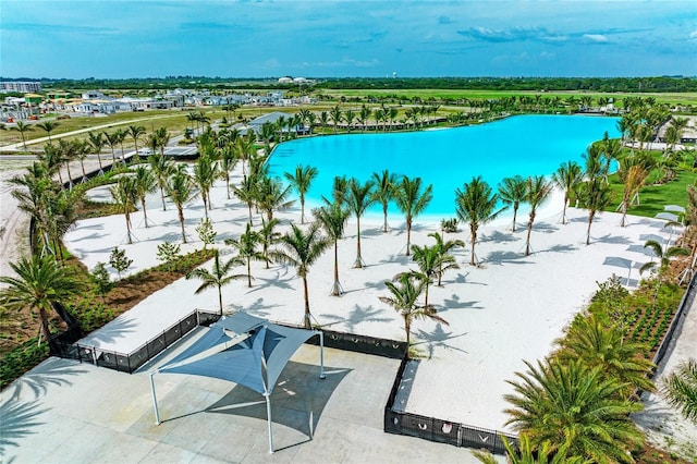 exterior space featuring a water view