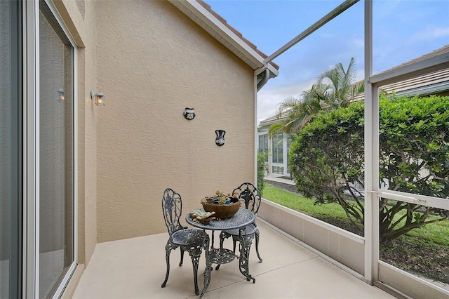 view of sunroom