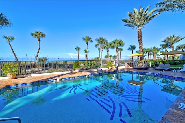 view of pool with a patio area