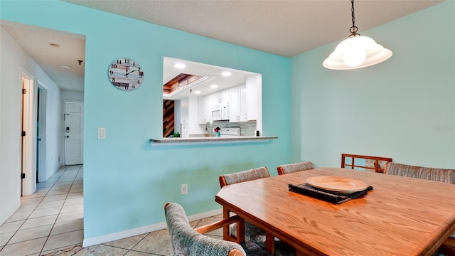 view of tiled dining area