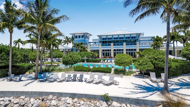 view of property's community with a pool