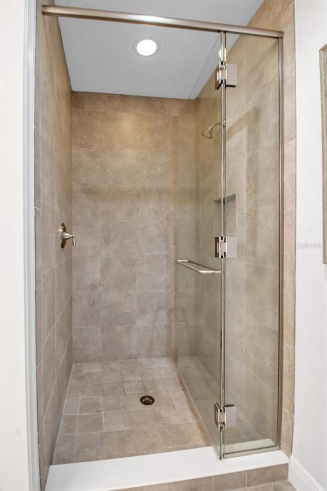 bathroom with walk in shower