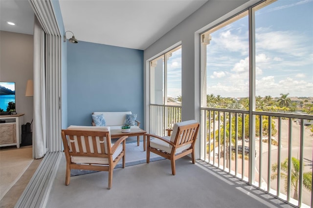 view of sunroom