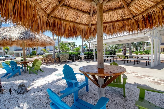 view of home's community featuring a gazebo and a patio