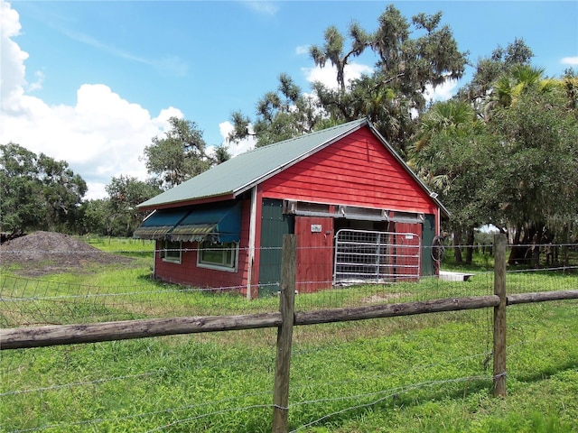 view of outdoor structure