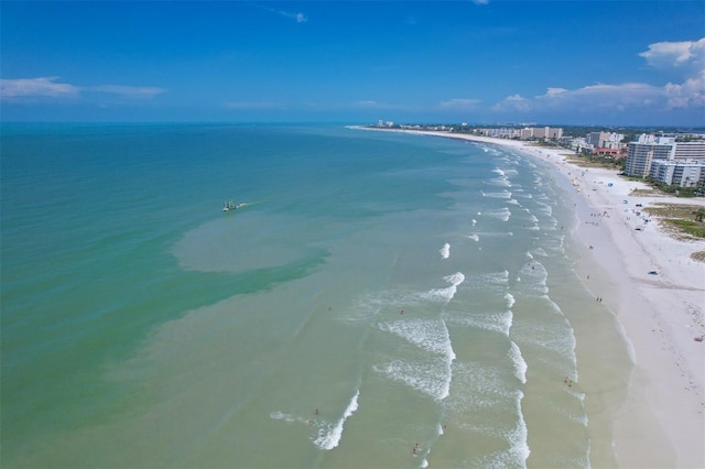 water view featuring a beach view