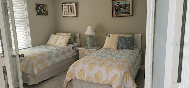 view of tiled bedroom