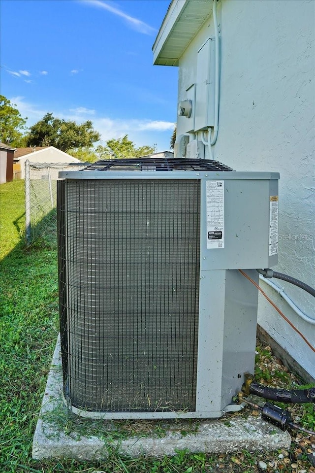 exterior details with central AC unit