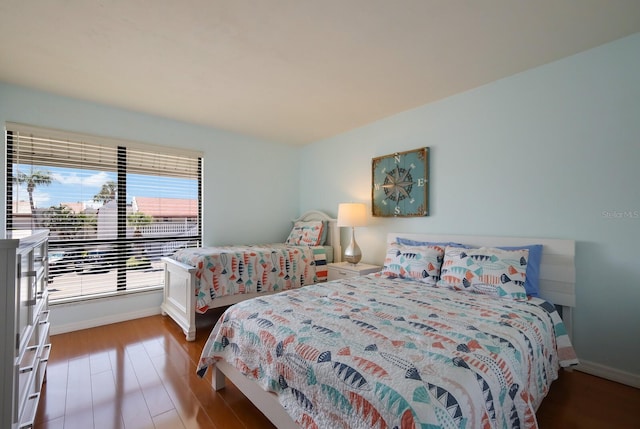 bedroom featuring hardwood / wood-style floors