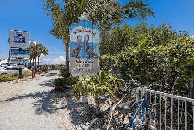 view of community sign