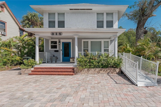 view of front of house with covered porch