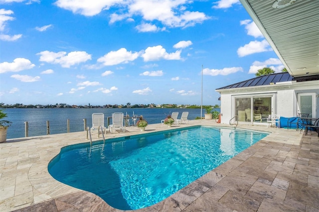 view of pool with a patio