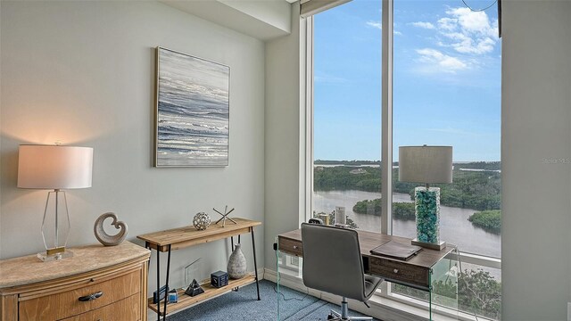 401 N Point Rd Unit 901, Osprey, FL 34229 - office space featuring healthy amount of natural light and a water view